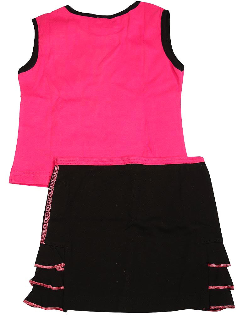 Mish Mish Little Girls 2 Piece Sleeveless Tank Skirt Set - 100% Cotton