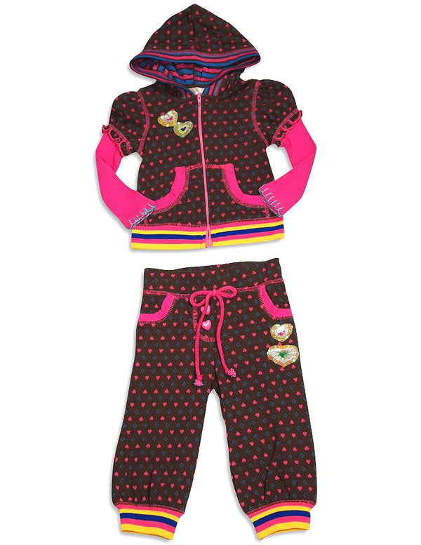 Baby Sara Toddler & Girls Long Sleeve Pant Sets - Assorted Fabrics Styles Colors