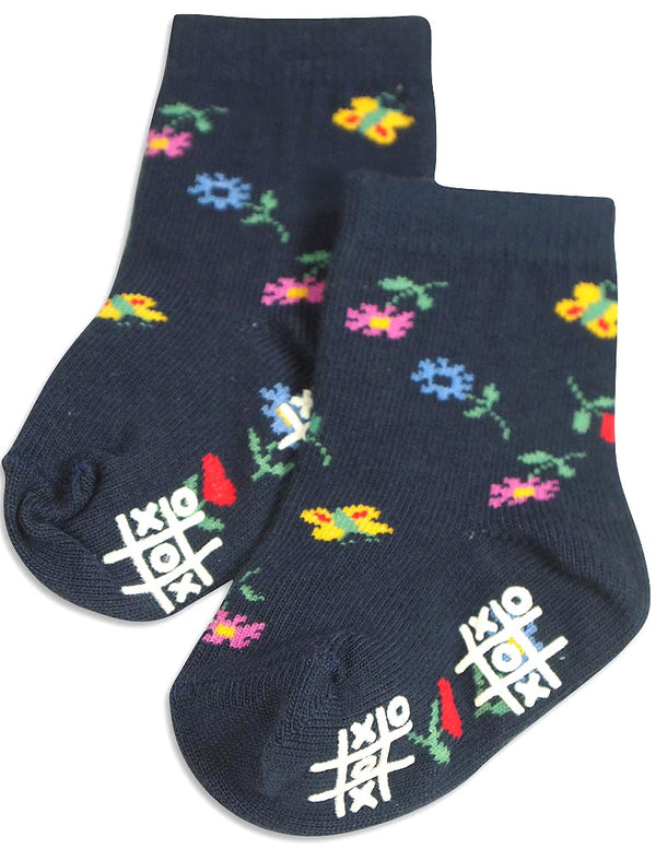 Tic Tac Toe - Little Girls' Striped Ankle Sock