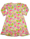 Sara's Prints Toddler Girls Long Sleeve Gown Multi Prints Ruffle Flame Resistant
