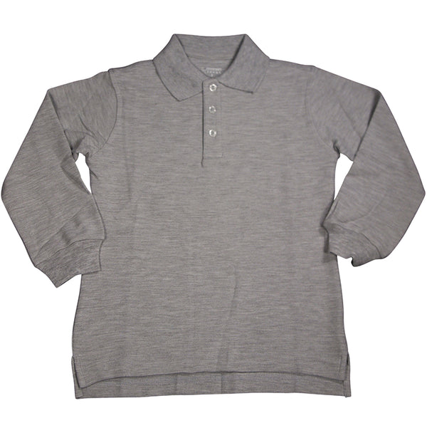French Toast School Uniform Unisex Long Sleeve Pique Polo Shirt (Sizes 4-20)