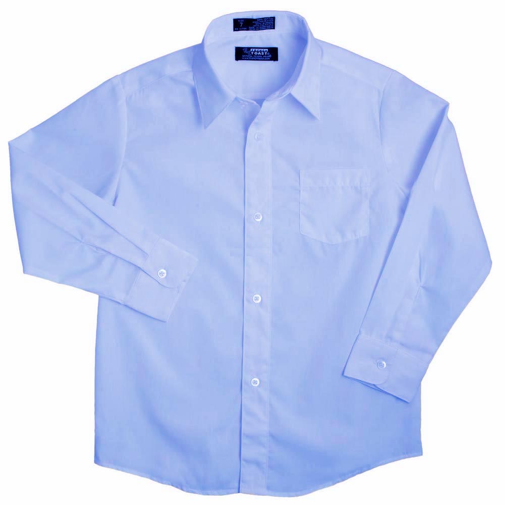 French Toast School Uniform Boys Button Down Long Sleeve Poplin Dress Shirt