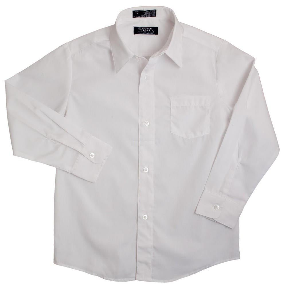 French Toast School Uniform Boys Button Down Long Sleeve Poplin Dress Shirt