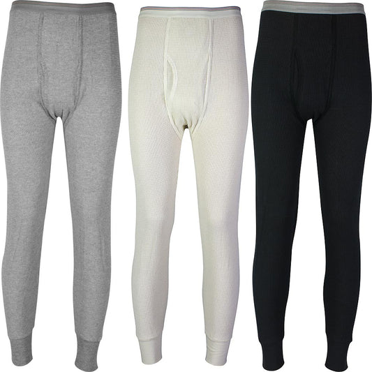 Indera Mens Regular and Big & Tall Long John Cotton Thermal Underwear Pants, 34186