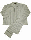 Botony 500 - Mens Big Long Sleeve Striped Broadcloth Pajama