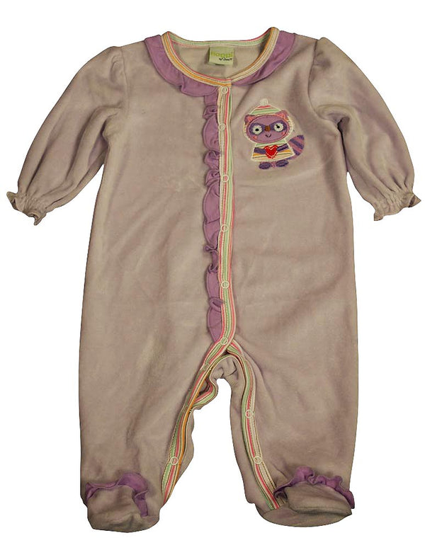 Happi by Dena Baby Girls Newborn One Piece Long Sleeve Footed Coverall