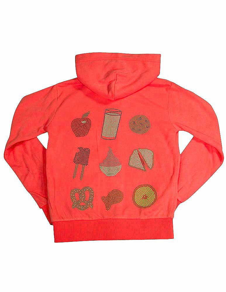 Butter Super Soft Long Sleeve Screen Print and Embellished Zip Hoodie Sweatshirt