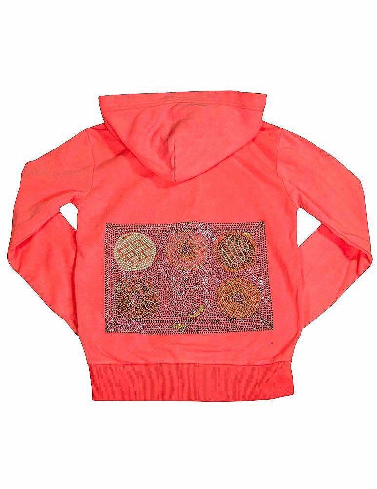 Butter Super Soft Long Sleeve Screen Print and Embellished Zip Hoodie Sweatshirt