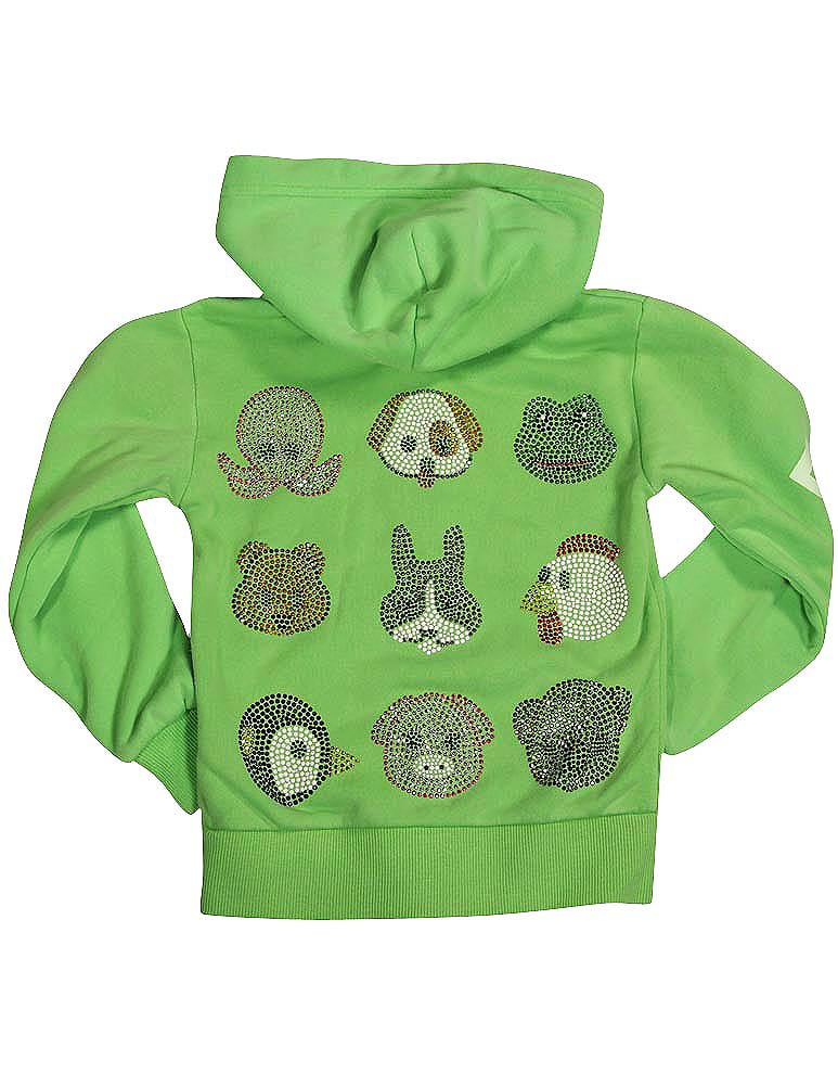 Butter Super Soft Long Sleeve Screen Print and Embellished Zip Hoodie Sweatshirt