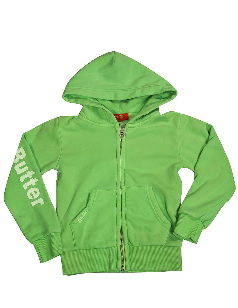 Butter Super Soft Long Sleeve Screen Print and Embellished Zip Hoodie Sweatshirt