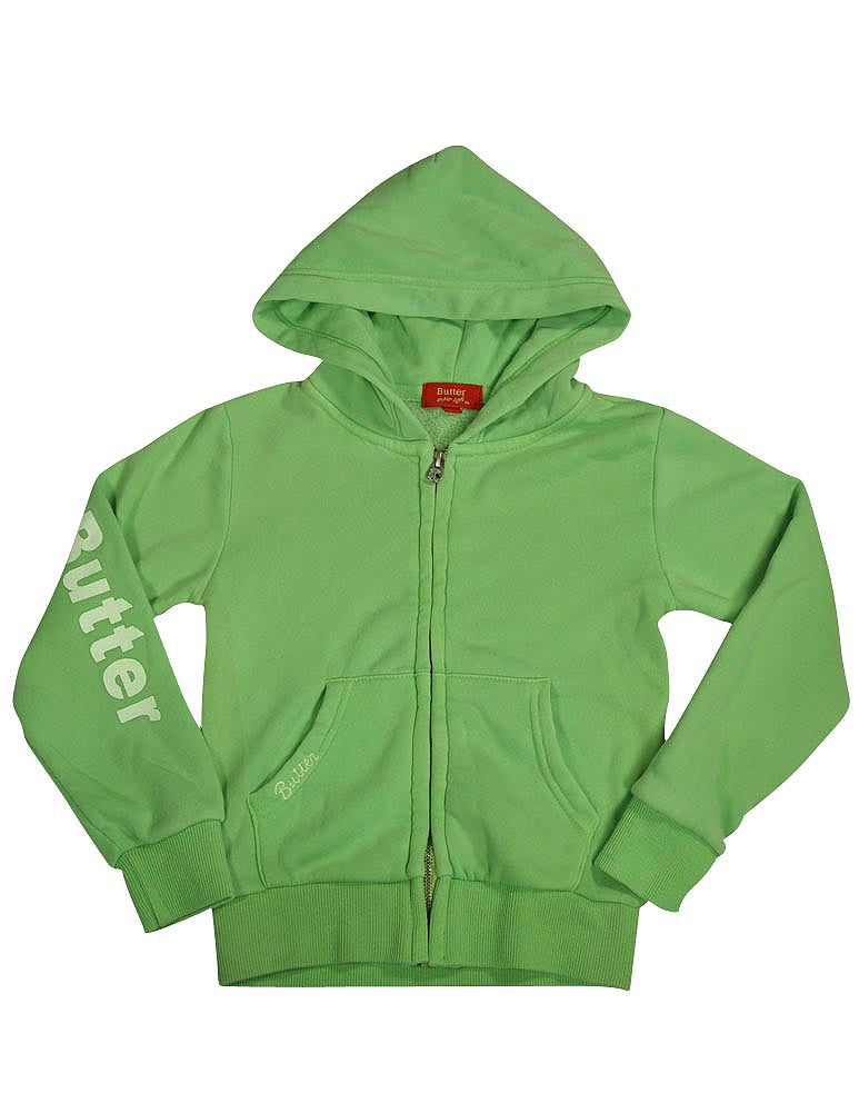 Butter Super Soft Long Sleeve Screen Print and Embellished Zip Hoodie Sweatshirt