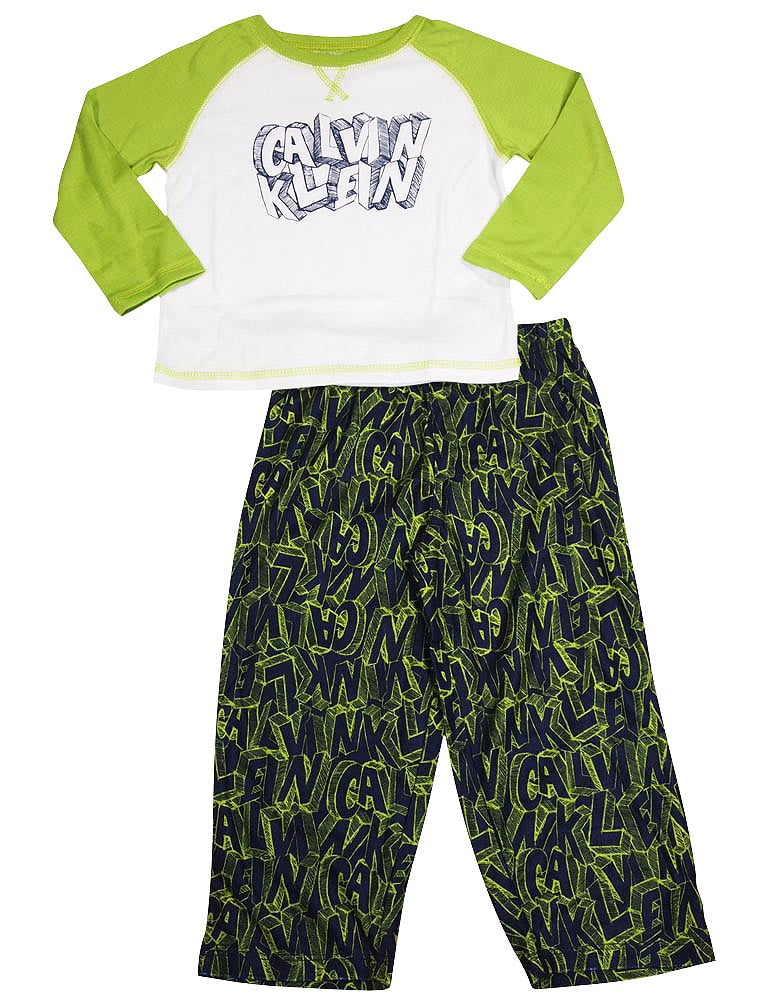 Calvin Klein Toddler Boys Pajamas 2 Piece Flame Resistant Polyester Pajama Sets