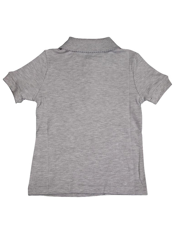 French Toast School Uniform Girls Plus Size Short Sleeve Interlock Picot Polo Shirt