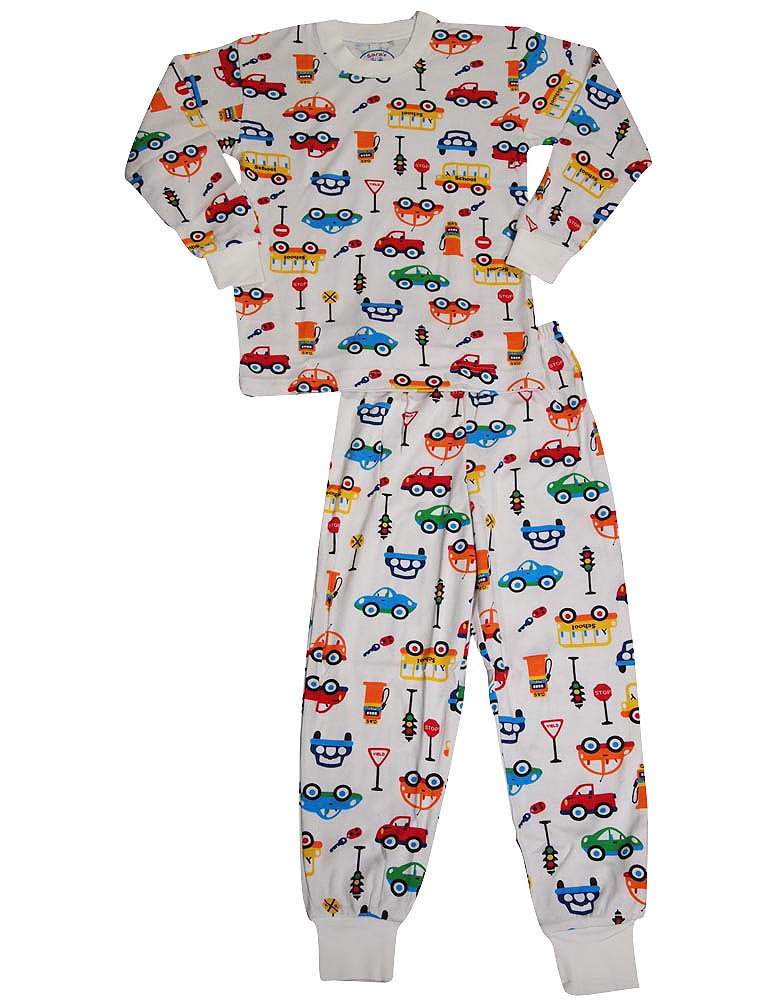 Sara's Prints Boys Girls Unisex Kids Long Sleeve 2 Piece Pajama Set