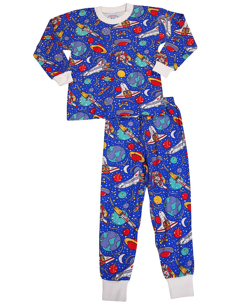 Sara's Prints Boys Girls Unisex Kids Long Sleeve 2 Piece Pajama Set