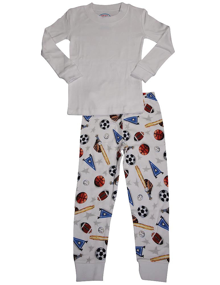 Sara's Prints Boys Girls Unisex Kids Long Sleeve 2 Piece Pajama Set