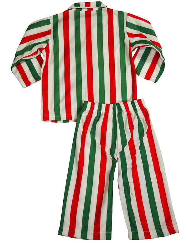 Sara's Prints Boys Long Sleeve Striped 2 Piece Pajama Set - Flame Resistant