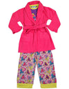 Bunz Kidz - Little Girls 3 Piece Robe and Pajama Set