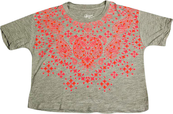 Flowers by Zoe Girls Short Sleeve Cropped Shirt Top T-Shirt with Graphics