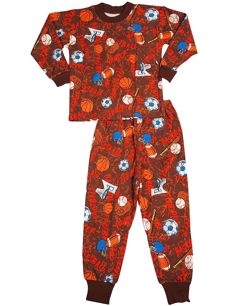 Sara's Prints Boys Girls Unisex Kids Long Sleeve 2 Piece Pajama Set