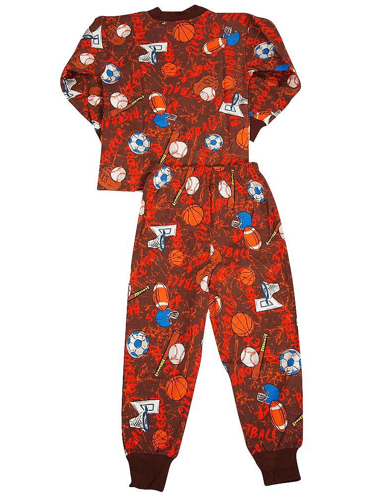 Sara's Prints Boys Girls Unisex Kids Long Sleeve 2 Piece Pajama Set