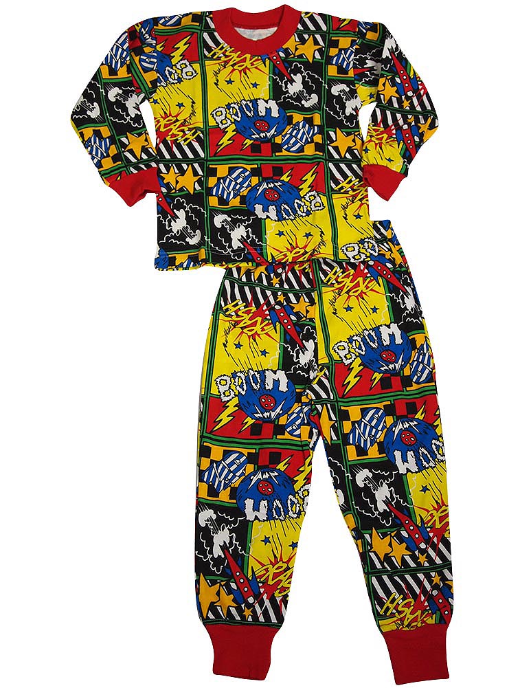 Sara's Prints Boys Girls Unisex Kids Long Sleeve 2 Piece Pajama Set
