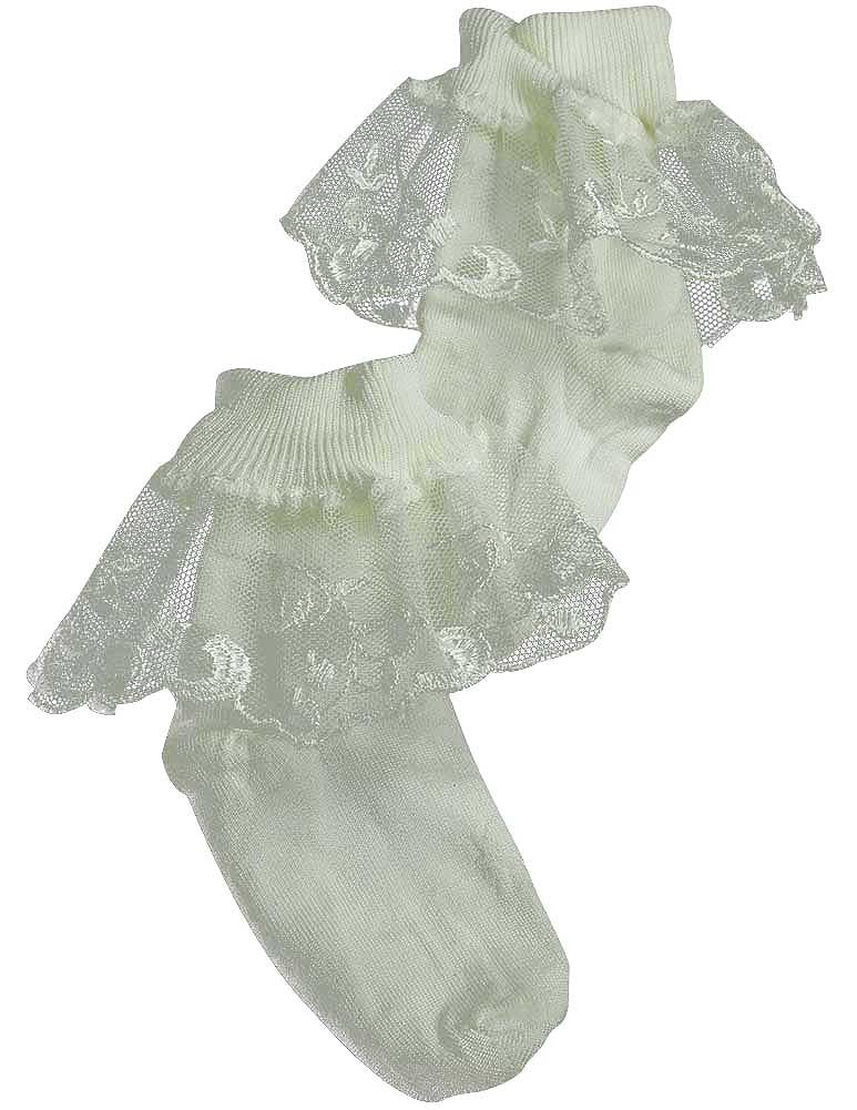 Christian Dior Girls Lace Ruffle Ankle Socks Fancy for Everyday Anytime