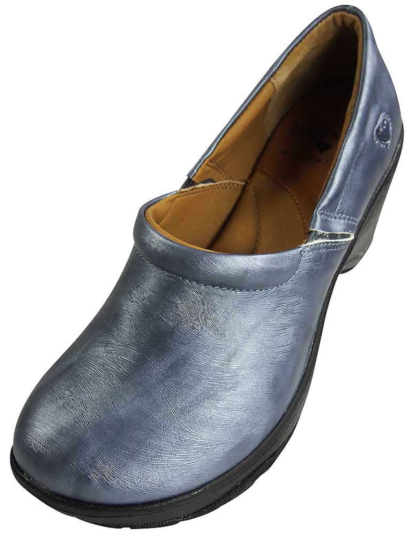 Nurse Mates Bryar Lightweight Leather Medical Nursing Clogs Slip-On Doctor Shoes