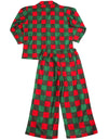 Sara's Prints Boys Long Sleeve Plaid 2 Piece Pajama Set - Flame Resistant
