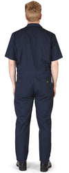 Natural Workwear Mens Short Sleeve Basic Blended Work Coverall XS - 4XL Order 1 Size Bigger