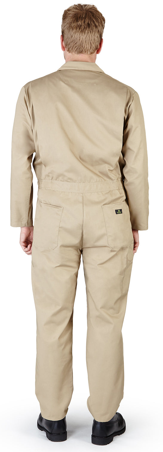 Natural Workwear Mens Long Sleeve Basic Blended Work Coverall XS - 4XL Order 1 Size Bigger, 38103
