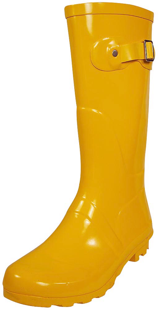 Norty Women Rain Boots Mid Height Wellie Mid Calf Snow Rainboot - Runs 1/2 Size Big