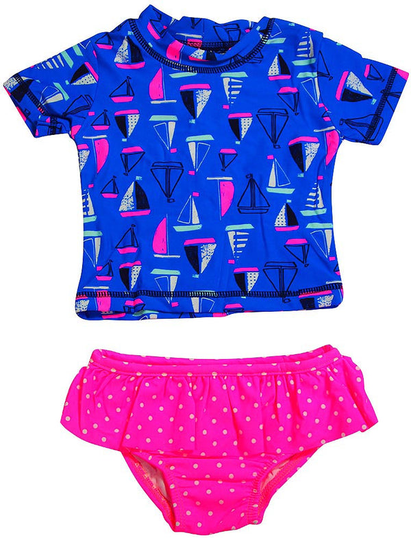 Carter's - Baby Girls 2PC Short Sleeve Rashguard Swim Set
