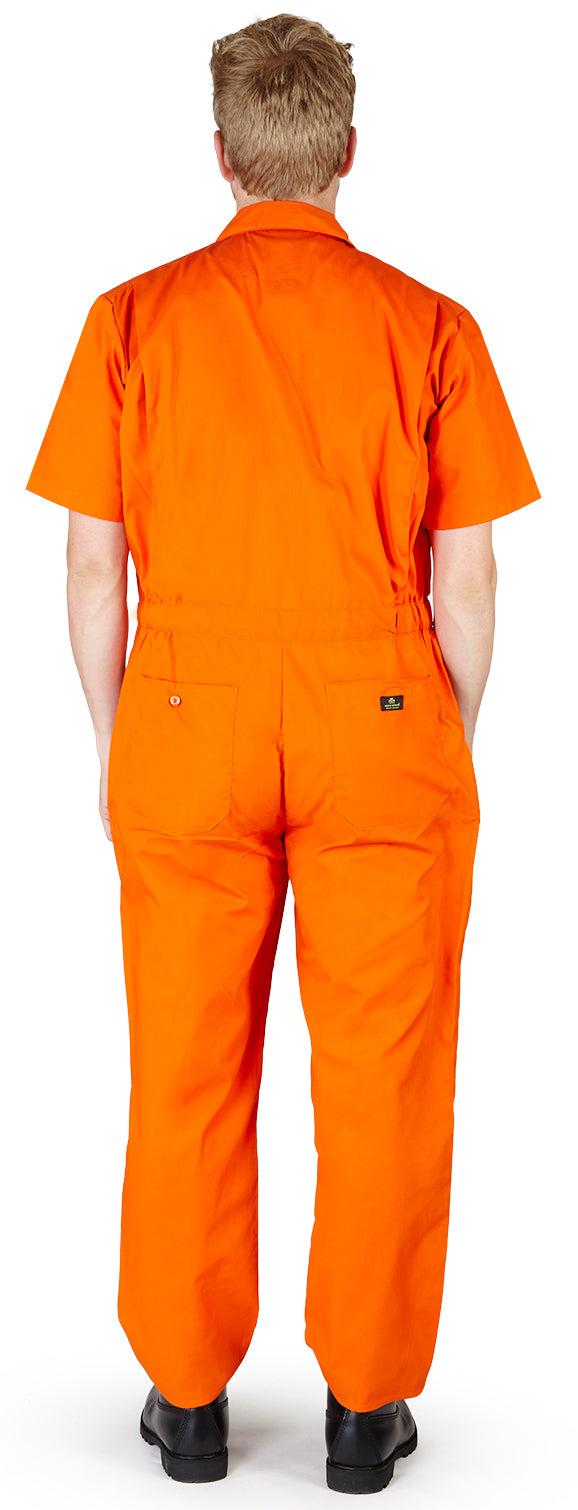 Natural Workwear Mens Short Sleeve Basic Blended Work Coverall XST - 4XLT Order 1 Size Bigger