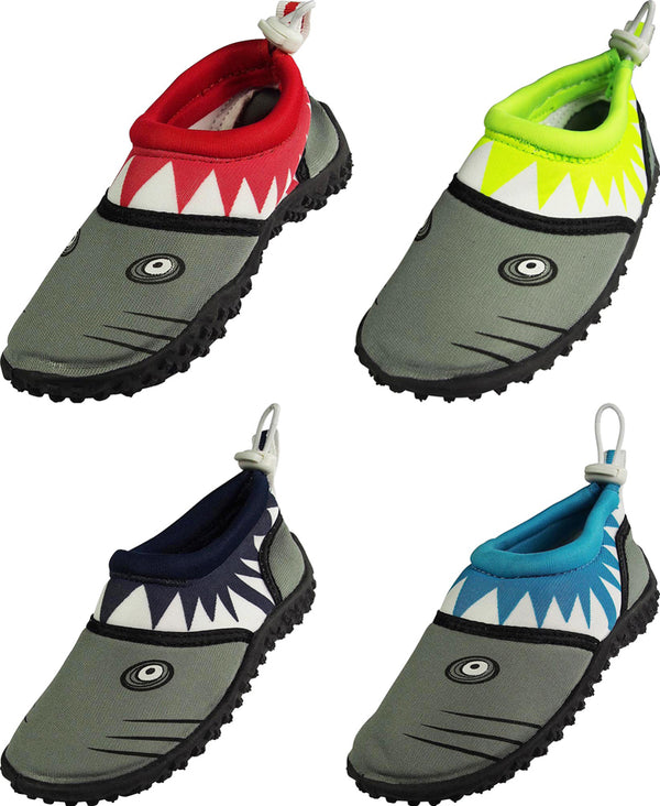 Norty Toddler Boys Girls Shark Slip on Aqua Socks Pool Beach Water Shoe
