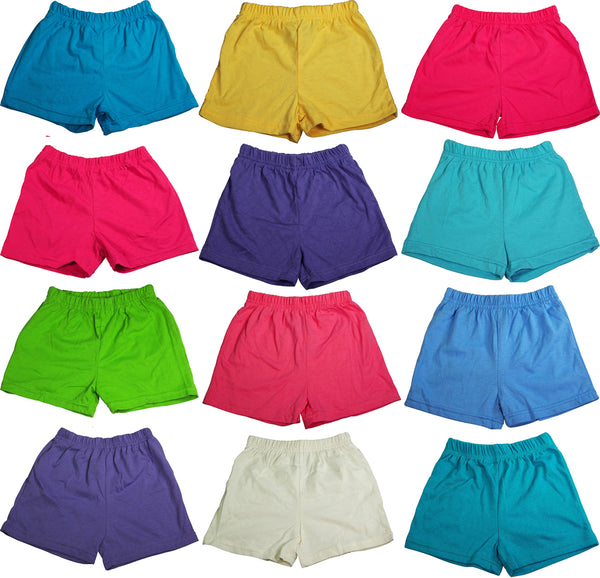 Toddler Little Girls Knit Athletic Gym Excersize Shorts - 13 Colors - Sizes 2T -, 38985