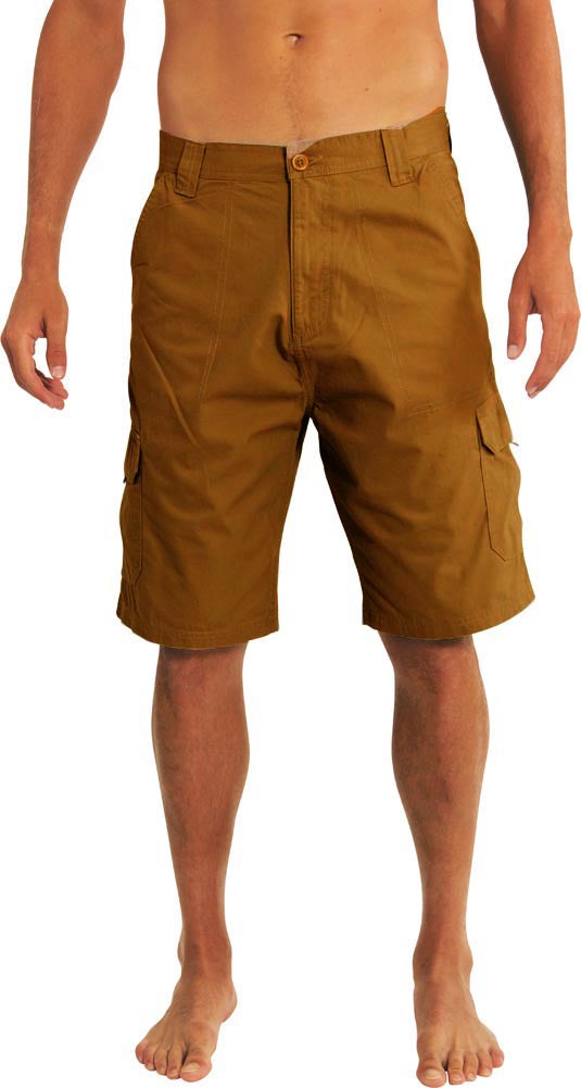 Norty Mens Premium Cargo Shorts - 100% Cotton Twill or Ripstop Fabric - 10-inch Inseam - 7 Colors