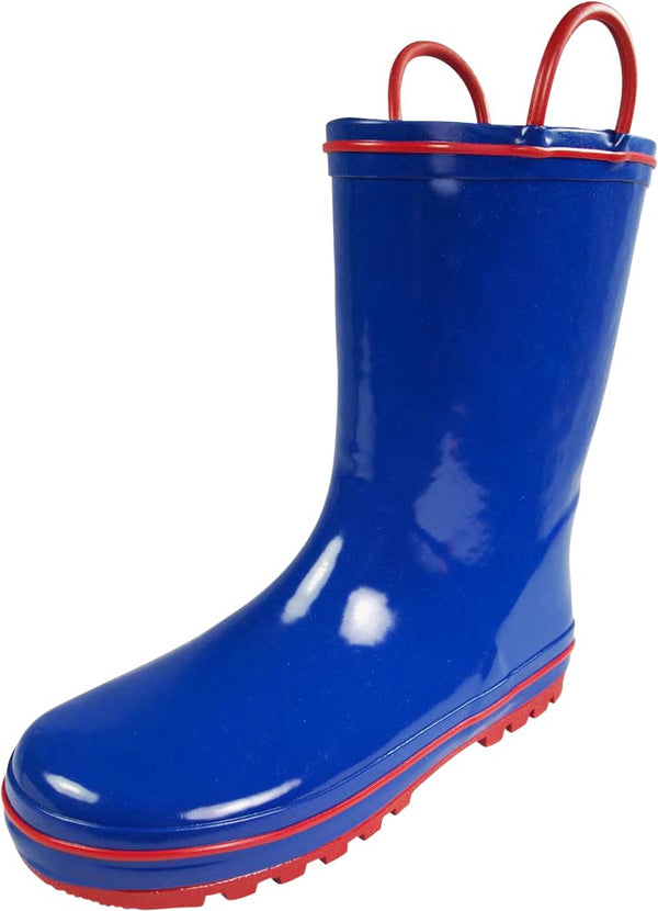 Norty Toddler Waterproof Rubber Rain Boots for Kids Children Boys and Girls