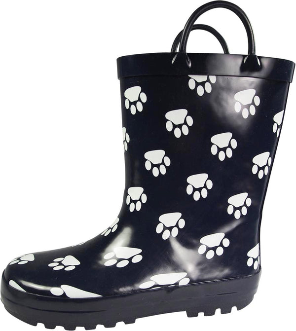 Norty Little and Big Kids Boys Girls Waterproof Rubber Rain Boots for Children