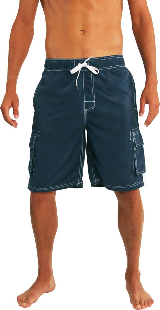 Norty Mens Big Extended Size Swim Trunks - Mens Plus King Size Swimsuit thru 5X