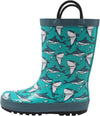Norty Toddlers Kids Boys Girls Waterproof Rubber Printed Rain Boots -13 Patterns