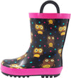 Norty Big Kids Boys Girls Waterproof Rubber Printed Rain Boots - 12 Patterns