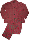Hanes Men's Woven Cotton Blend Long Sleeve Plaid Sleepwear Pajama Set, 40290