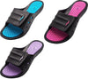 Norty Womens Summer Comfort Casual Slide Flat Strap Shower Sandals Slip On Shoes