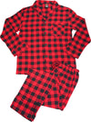 Hanes Big Mens Long Sleeve Flannel Pajama Set