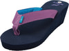 Norty Women's Platform Wedge Soft Cushioned Footbed Flip Flop Thong Sandal - Runs One Size Small