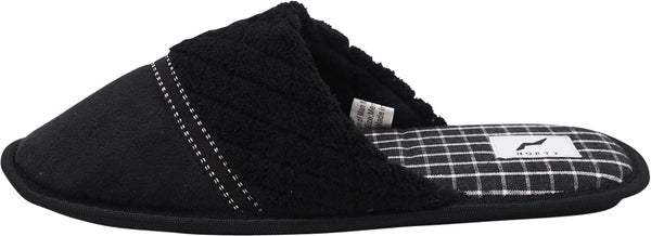 Norty Mens Slippers Slip-On Indoor Outdoor Scuffs - Faux Suede, Fleece or Ribbed Knit