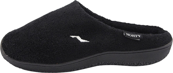 Norty Mens Slippers - Memory Foam Mule and Clog Slippers - Faux Suede, Microfiber or Flannel