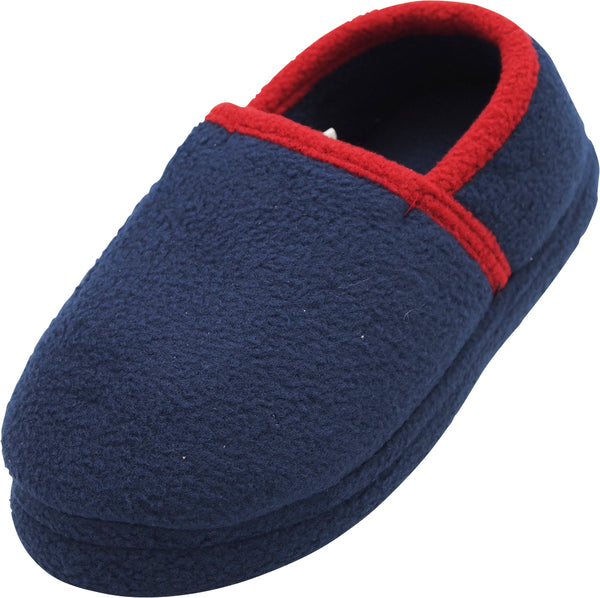 Norty Little Kid / Big Kid Boy's Fleece Memory Foam Slip On Indoor Slippers Shoe, 40833