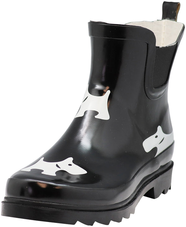 Norty Women Low Ankle High Rain Boots Rainboot Shoe Bootie Runs 1/2 Size Large